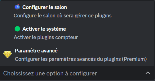 Options de configuration